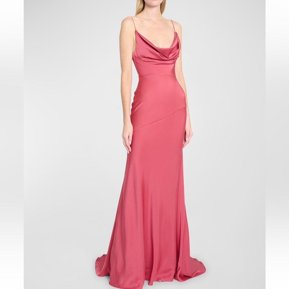 Alex Perry satin crepe draped gown